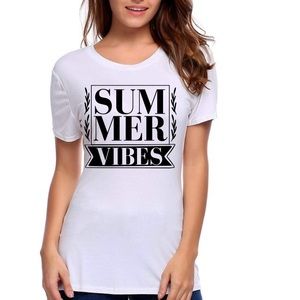 Summer vibes vinyl T-shirt